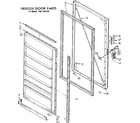 Kenmore 1067282720 freezer door parts diagram