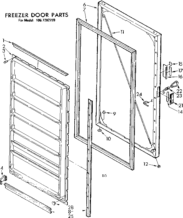 Freezer door parts