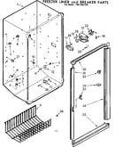 Freezer liner and breaker parts