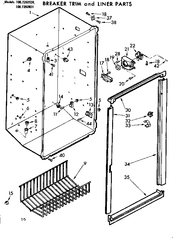 BREAKER TRIM AND LINER PARTS