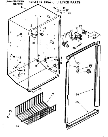 Breaker trim and liner parts