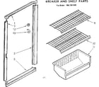 Kenmore 1067381540 breaker and shelf parts diagram