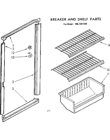Breaker and shelf parts