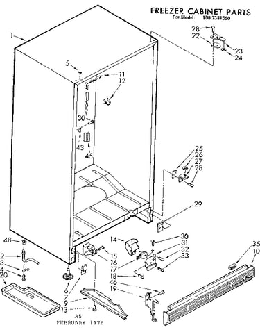 Freezer cabinet parts