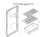 Kenmore 1067381550 freezer breaker and shelf parts diagram
