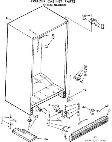 Freezer cabinet parts