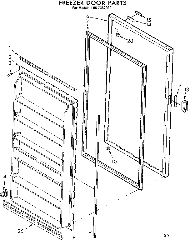 Freezer door parts