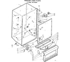 Kenmore 1067382020 freezer liner parts diagram