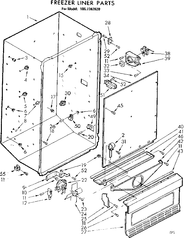 Freezer liner parts