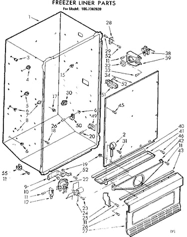 Freezer liner parts