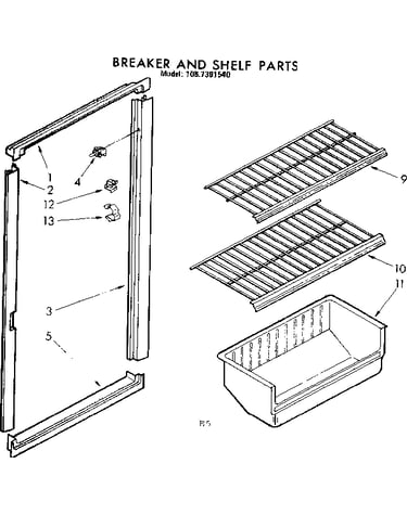 Breaker and shelf parts