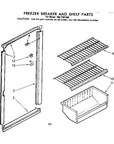 Breaker and shelf parts