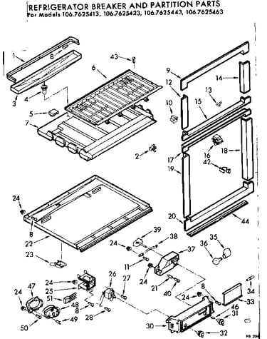 Breaker and partition parts