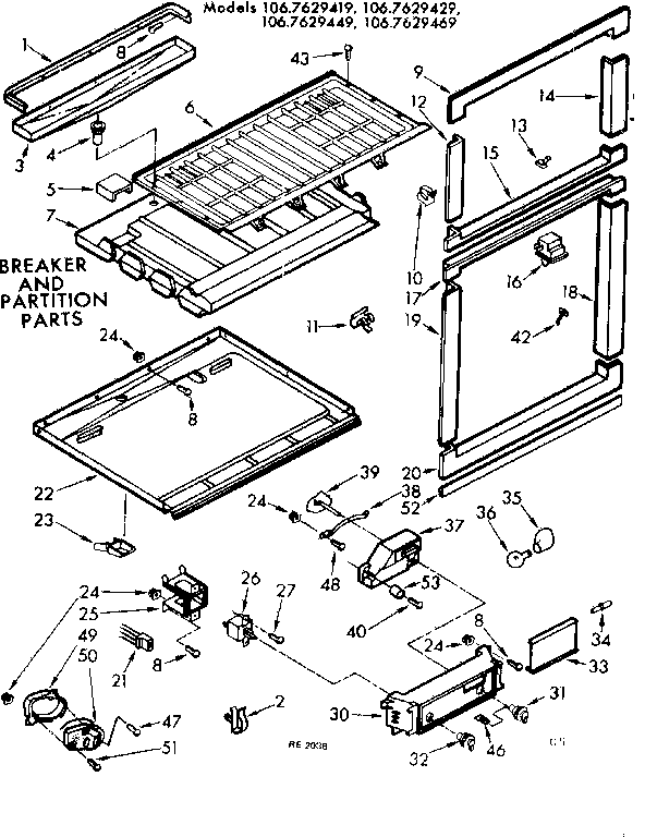 Breaker and partition parts