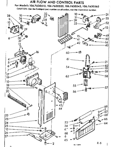 Air flow and control parts