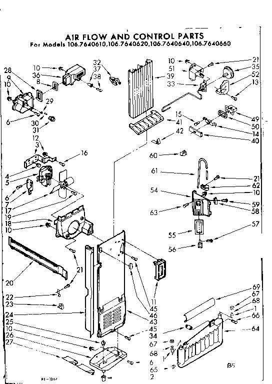 Air flow and control parts