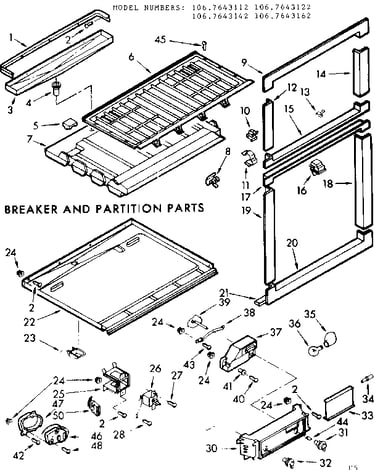 Breaker and partition parts