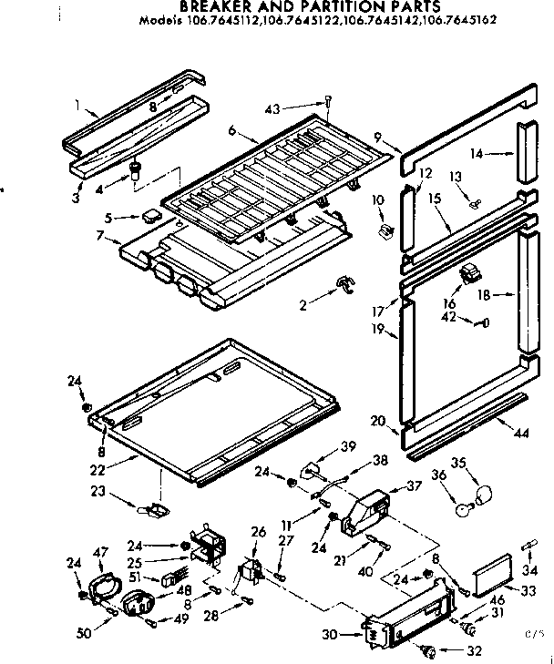 BREAKER AND PARTITION PARTS