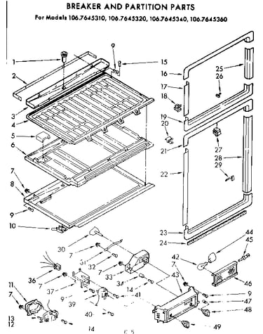 Breaker and partition part