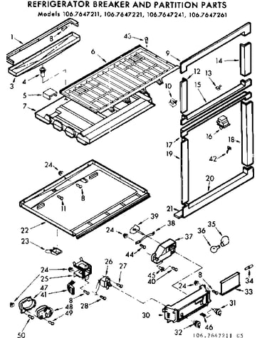 Breaker and partition parts