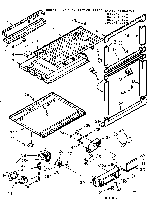 Breaker and partition parts