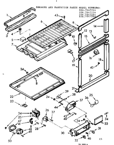 Breaker and partition parts
