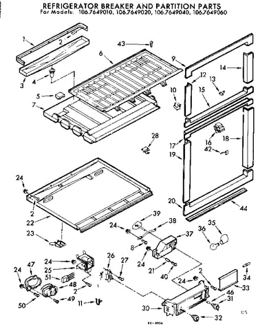 Breaker and partition parts