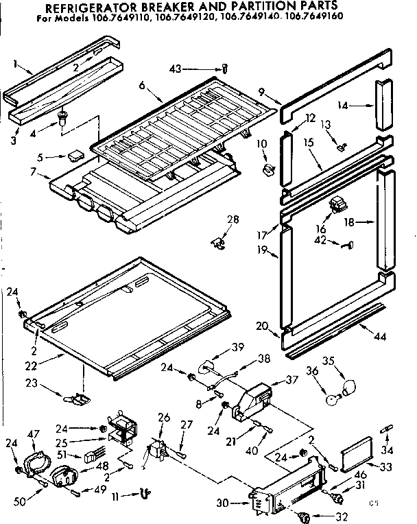 Breaker and partition parts