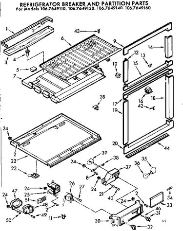 Breaker and partition parts