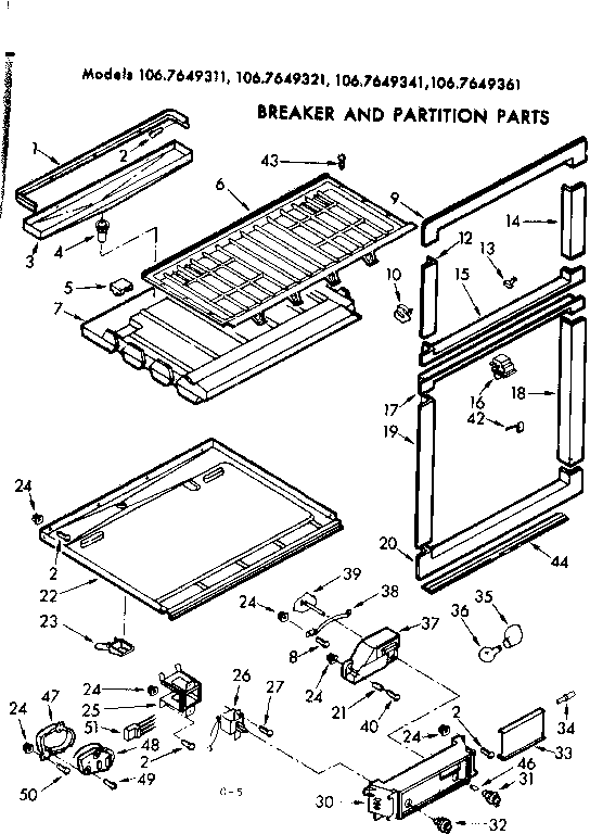 Breaker and partition parts