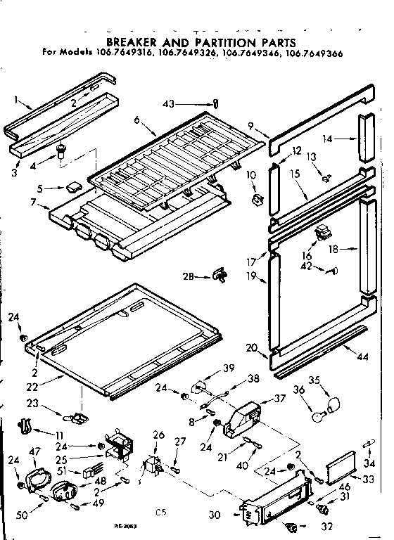 Breaker and partition parts