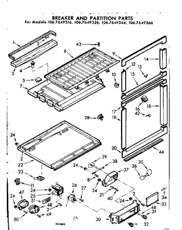 Breaker and partition parts