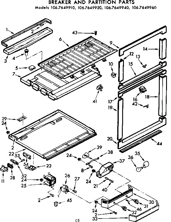 Breaker and partition parts