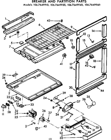 Breaker and partition parts
