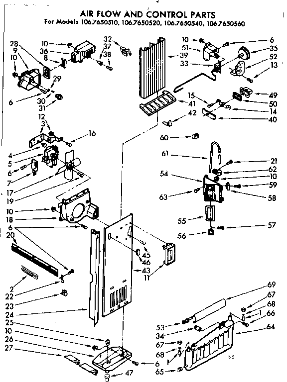 Air flow and control parts