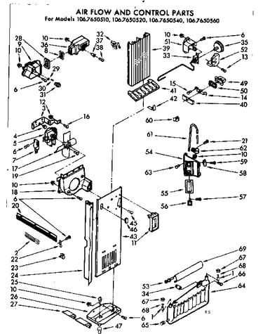 Air flow and control parts
