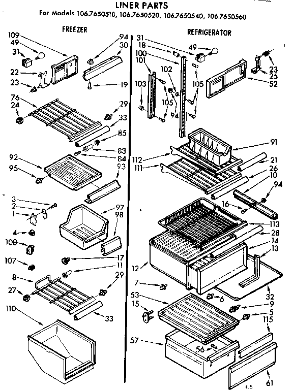Liner parts