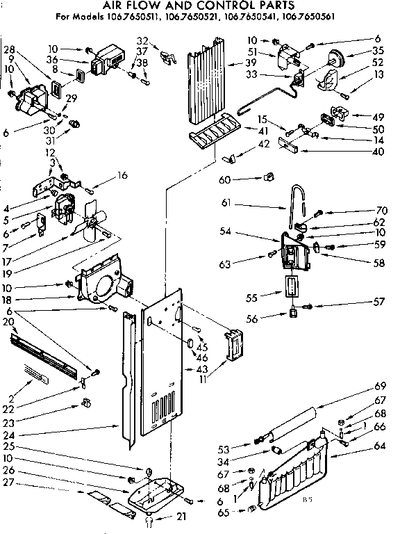 Air flow and control parts