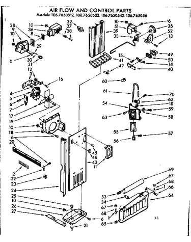 Air flow and control parts