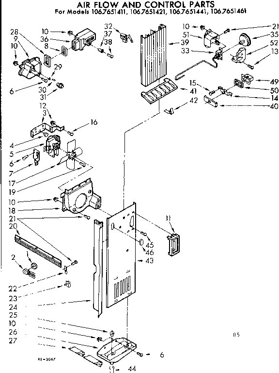 Air flow and control parts