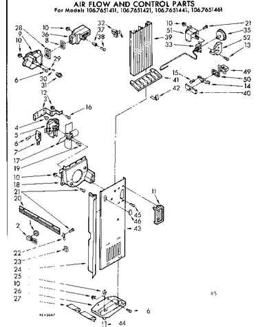 Air flow and control parts