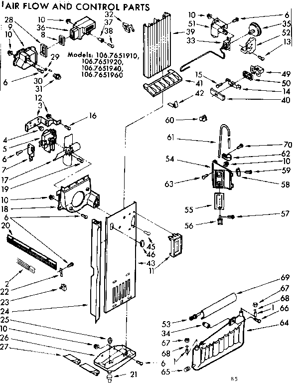 Air flow and control parts