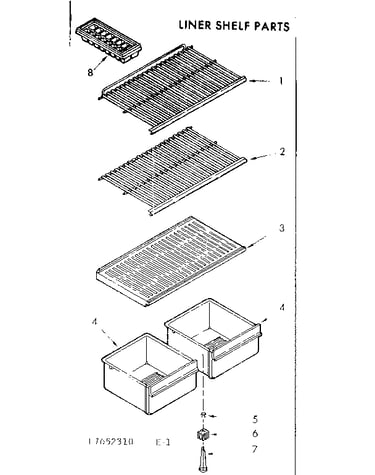 Liner shelf parts