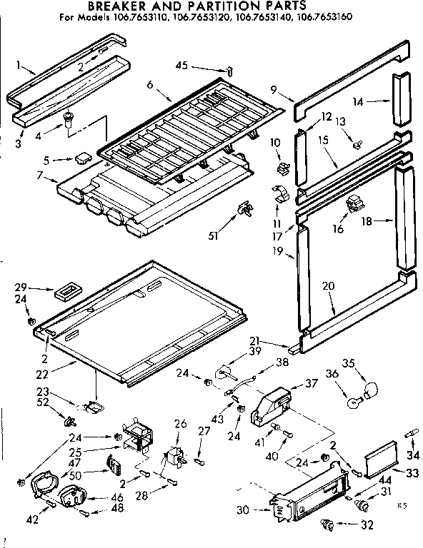 Breaker and partition parts