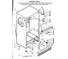 Kenmore 1067653310 cabinet parts diagram