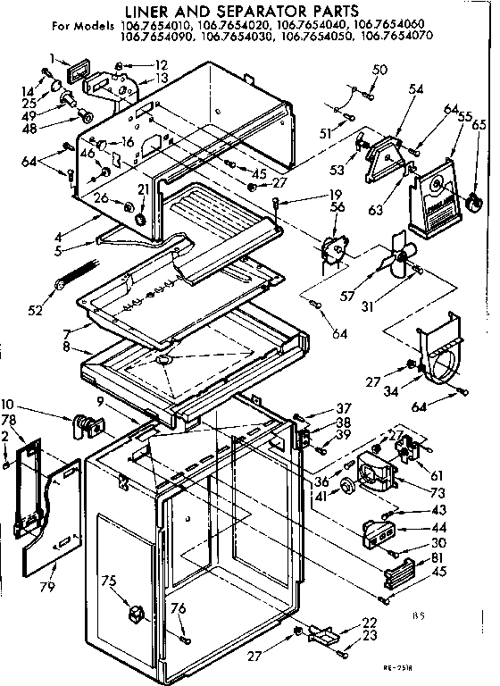 Liner and separator parts