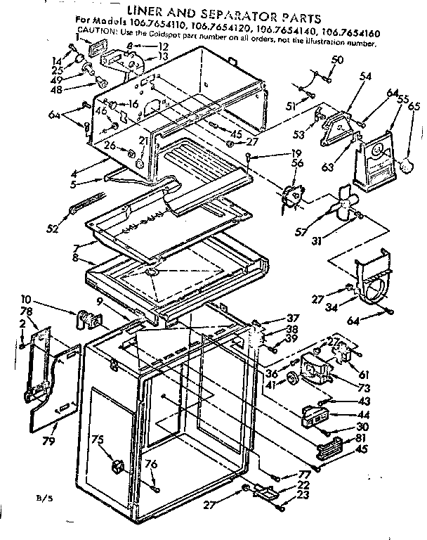 Liner and separator parts