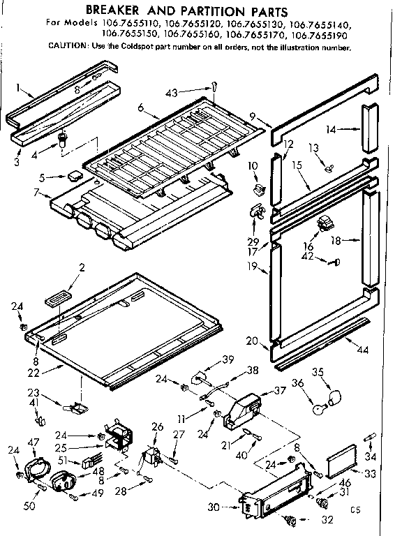 BREAKER AND PARTITION PARTS