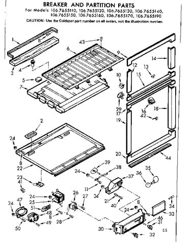 Breaker and partition parts