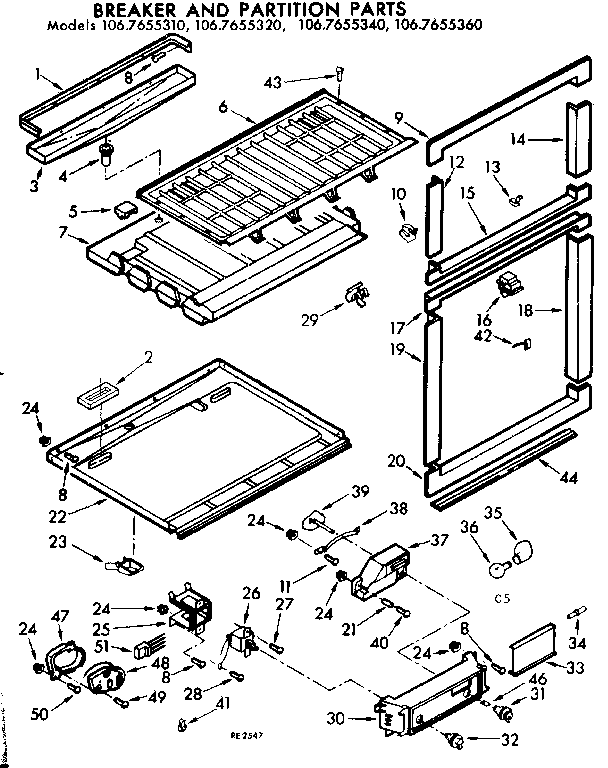 Breaker and partition parts